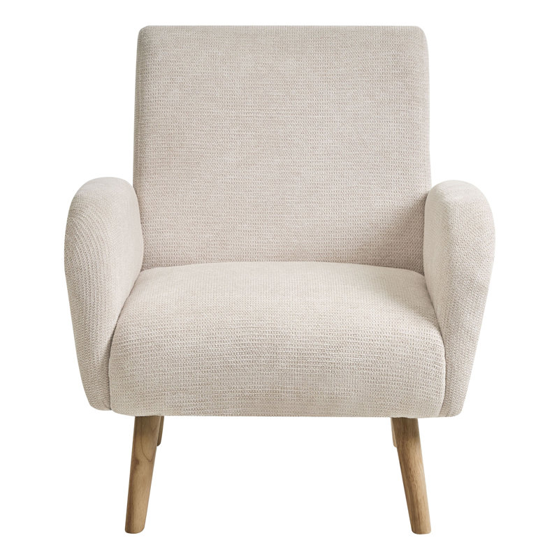 PLASSEN Upholstered Armchair, Beige