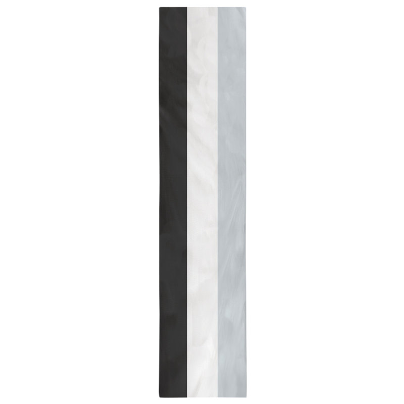 San Antonio Basketball Table Runner, 72" L x 16" W, Black/White/Silver, Poly Twill
