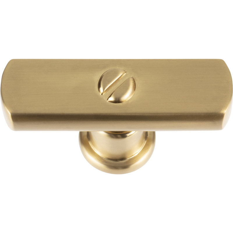 Everitt 4.44" Length Bar Knob, Warm Brass