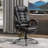 HOMCOM High Back Ergonomic Executive Office Chair,PU Leather Computer Chair with Retractable Footrest,Lumbar Support,Padded Headrest and Armrest,Black