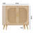 Busard Buffet Sideboard Cabinet with 2 Doors and 4 Compartments for Storage, Accent Cabinet with Solid Wood Feet and Adjustable Shelves-560979481