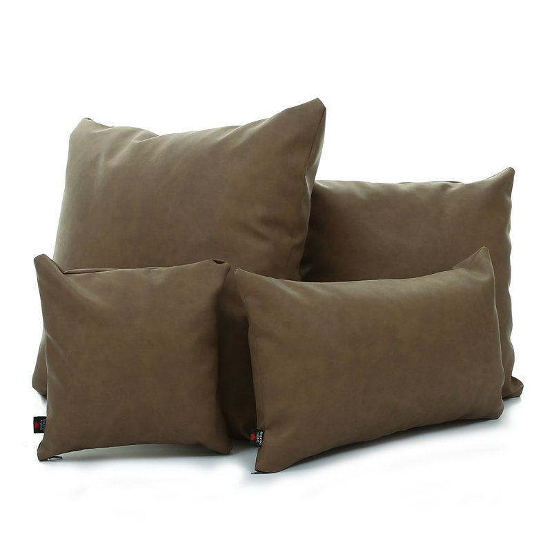 Chaidez Square Cushion, 28cm H x 28cm W x 14cm D, Conker Brown