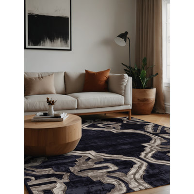 Tapis mauve lavable à la machine