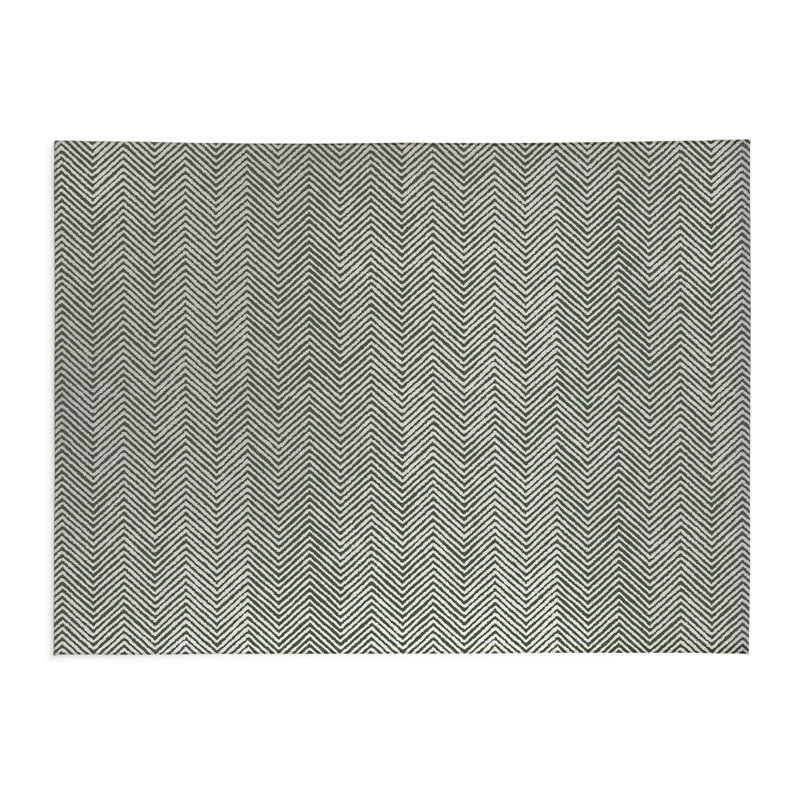Chevron Groove Lightweight Non-Slip Kitchen Mat, Chimichurri, Rectangle 3' x 5'