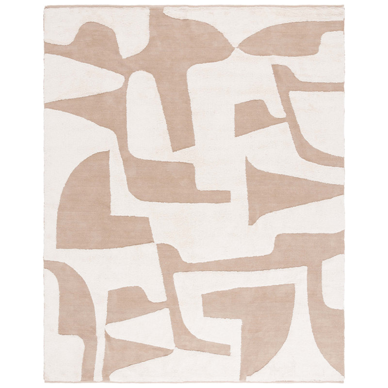 Jaisvi Handmade Cotton Abstract Rug, Rectangle 8' x 10'