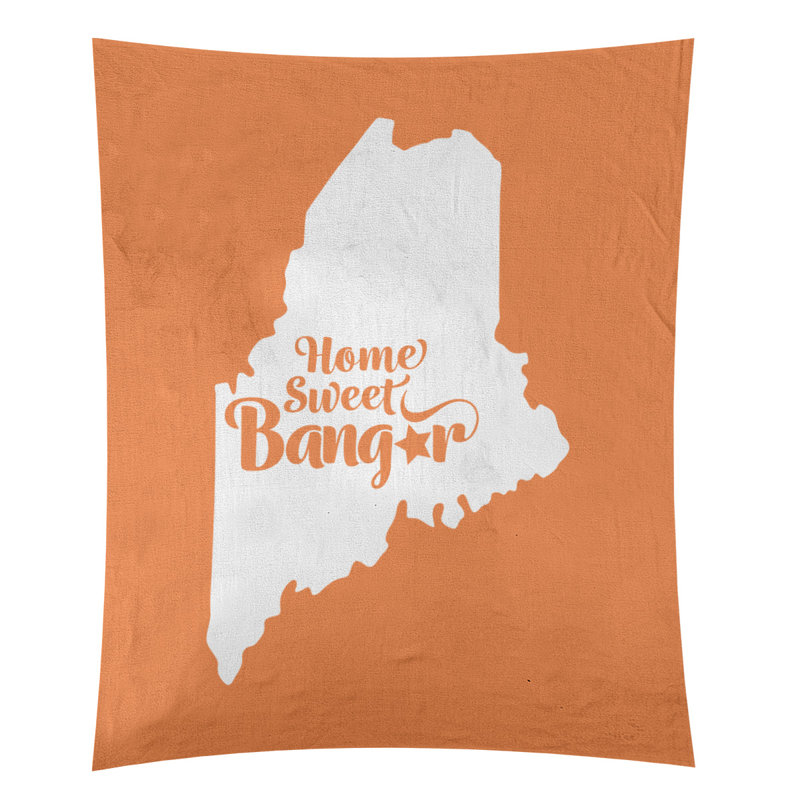 Tapisserie de Bangor, Maine, H 80 po x l 68 po, Orange