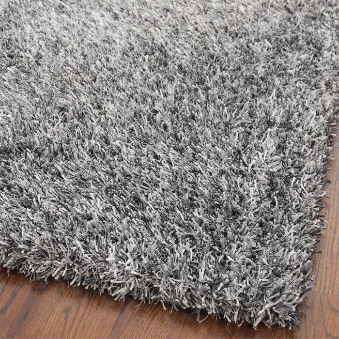Cimah Shag Hand Tufted Performance Solid Color Rug