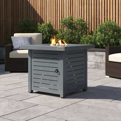 Tariffville Square Steel Propane Fire Pit Table