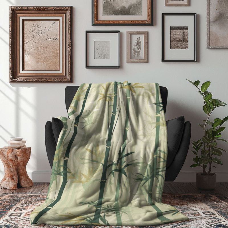 Bamboo Decor - couverture 1 pièce, L 80 po x l 60 po