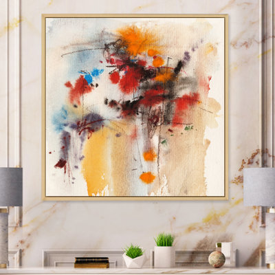 Abstract Orange Meets Red - Modern & Contemporary Canvas Art Print