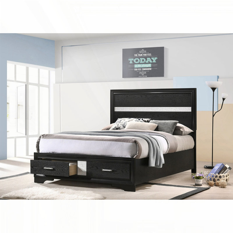 Storage Bed, Full, Black