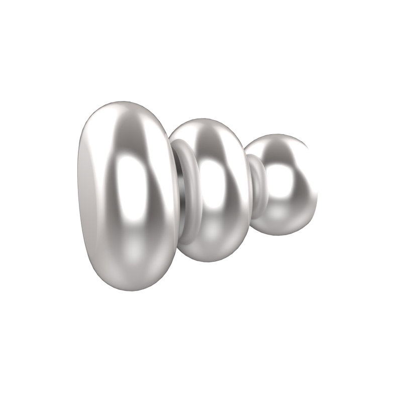 Poignée géométrique 1 po Beresford, Chrome satiné
