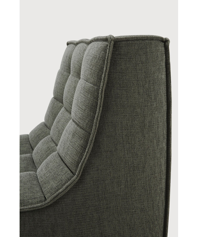 Armless Chair, Moss Cotton Blend