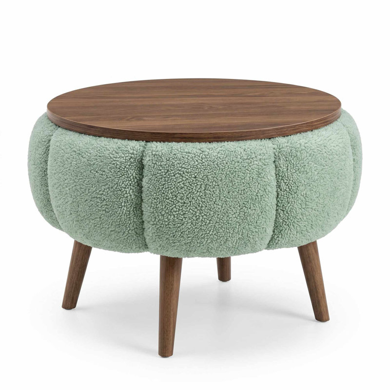 Table d'appoint, Green/Walnut