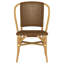 Chaise d'appoint de salle à manger en rotin tissé brun Chauer (ensemble de 2)