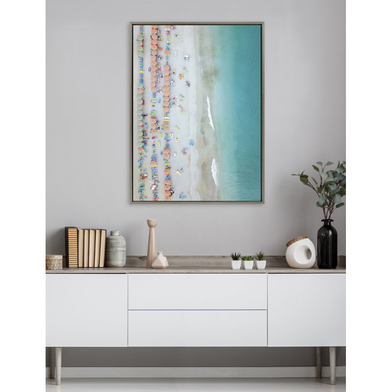 «Monterosso 6» par Rachel Bolgov, reproduction d'art sur toile encadrée, Gris