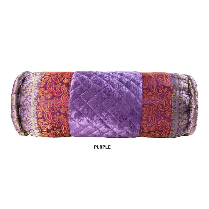 OREILLER VELA VELVET BOLSTER, Floral mauve