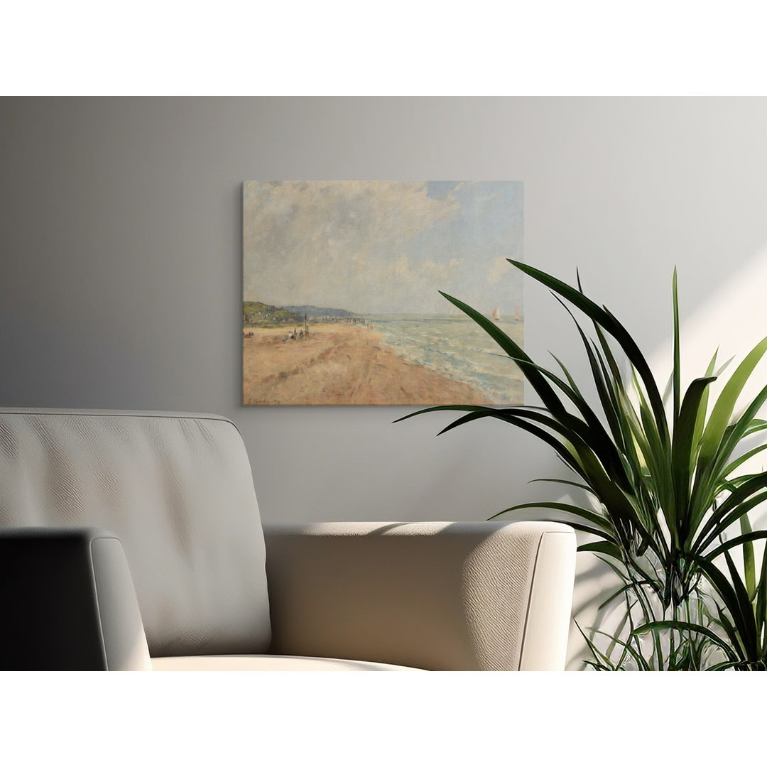 Beach Scene Canvas Wall Art, Gallery Wrapped Print, Ready to Hang, Archival Quality, Seaside decor, Impressionist Painting Canvas