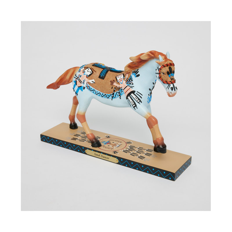 Sentier de poneys peints dansant de sable Figurine H 7,3 po