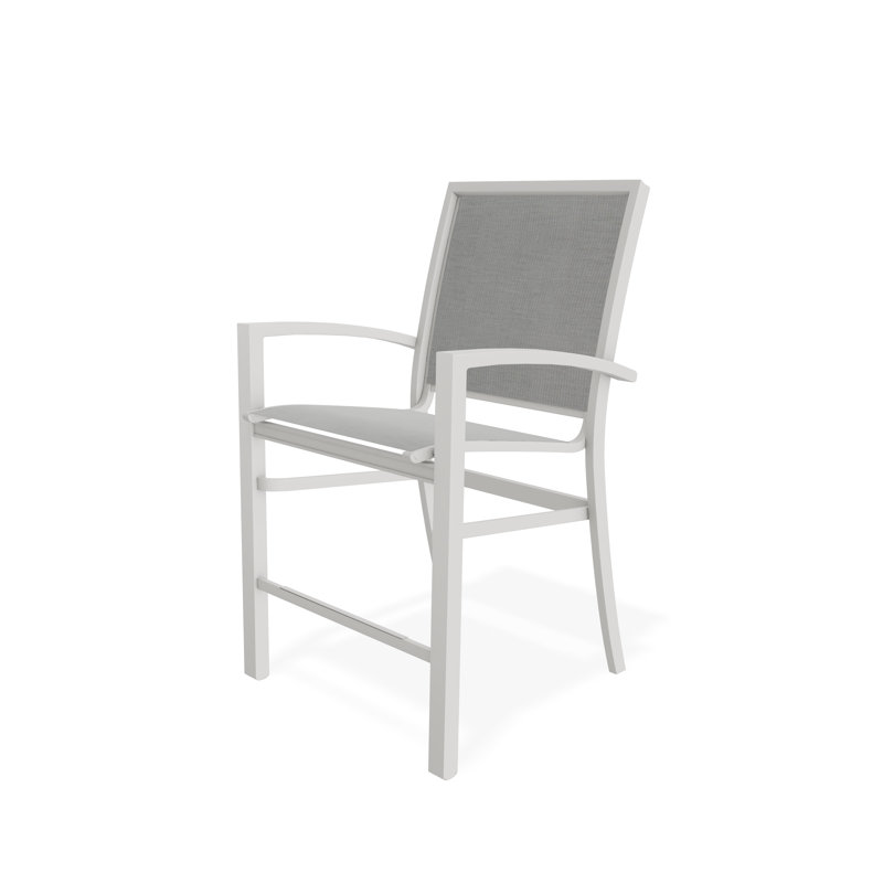Tabouret de comptoir d'extérieur 26 po Kendall, Neige, Alliage Sunbrella®