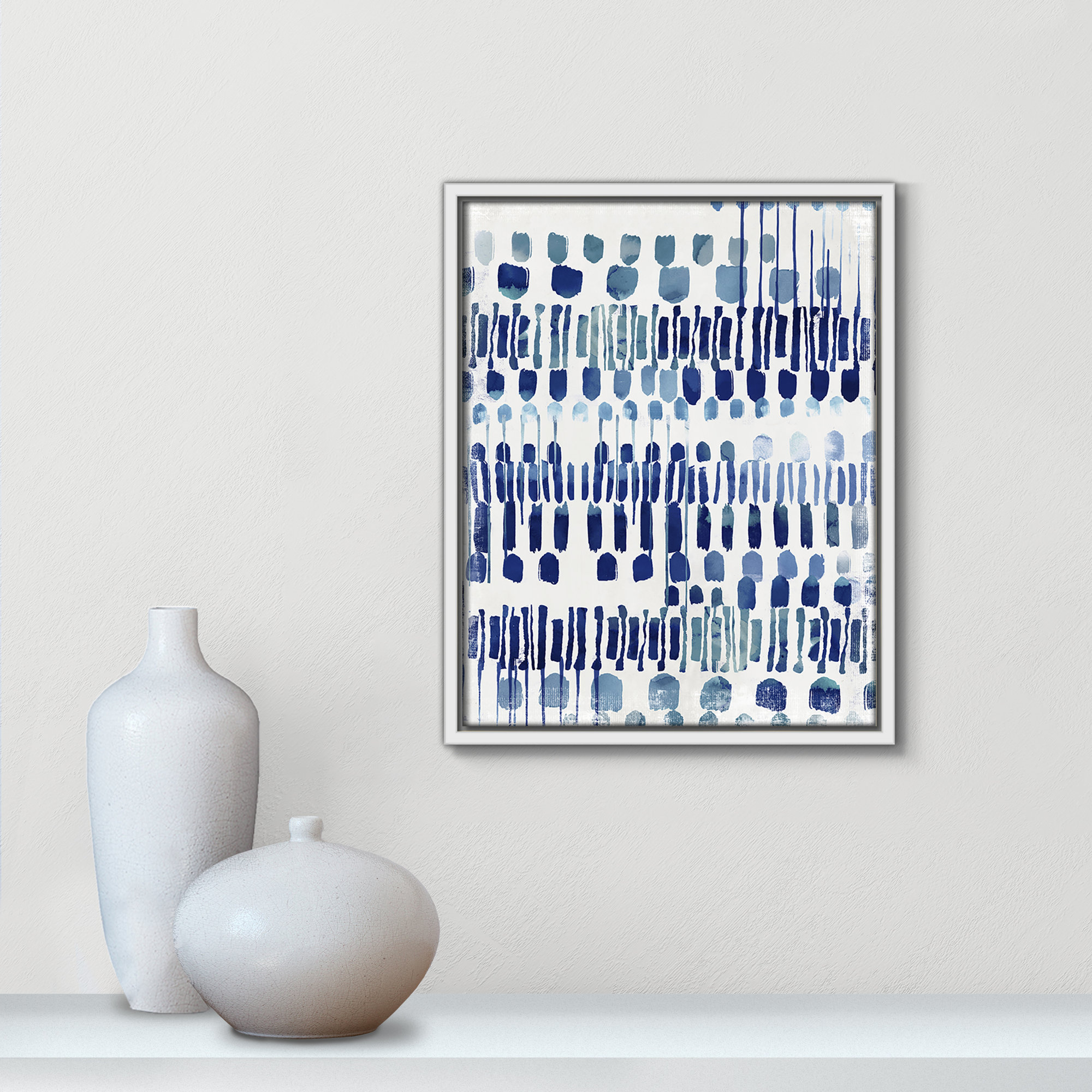 Continuously I - Painting Print, No Matte, White Framed Canvas, 15.5" H x 12.5" W x 2" D