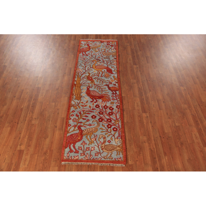 Tapis de couloir indien à motif animalier Ziegler