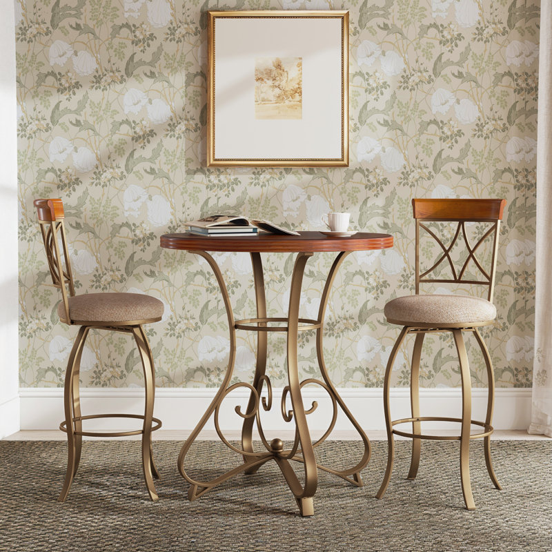 Jefferson 3 Piece 36" Round Pub Table Dining Set