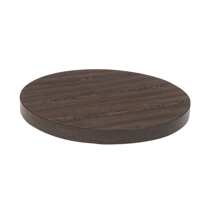 Plateau de table rond en mélamine 30 po, Acajou foncé, 30 po