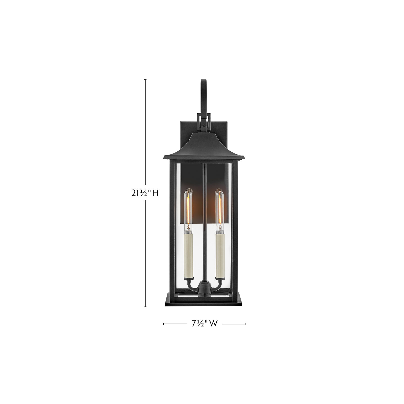 Dondi 2 Light Outdoor Aluminum Wall Light