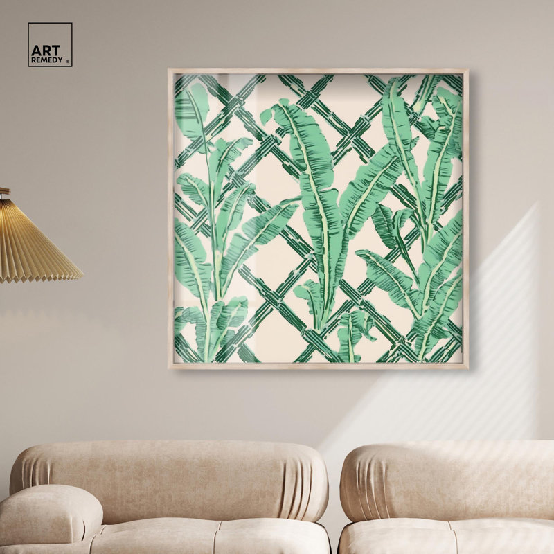 «Vibrant Squiggles Shadowbox Print», art côtier moderne par Art Remedy, H 41 po x l 41 po, Crème, crème