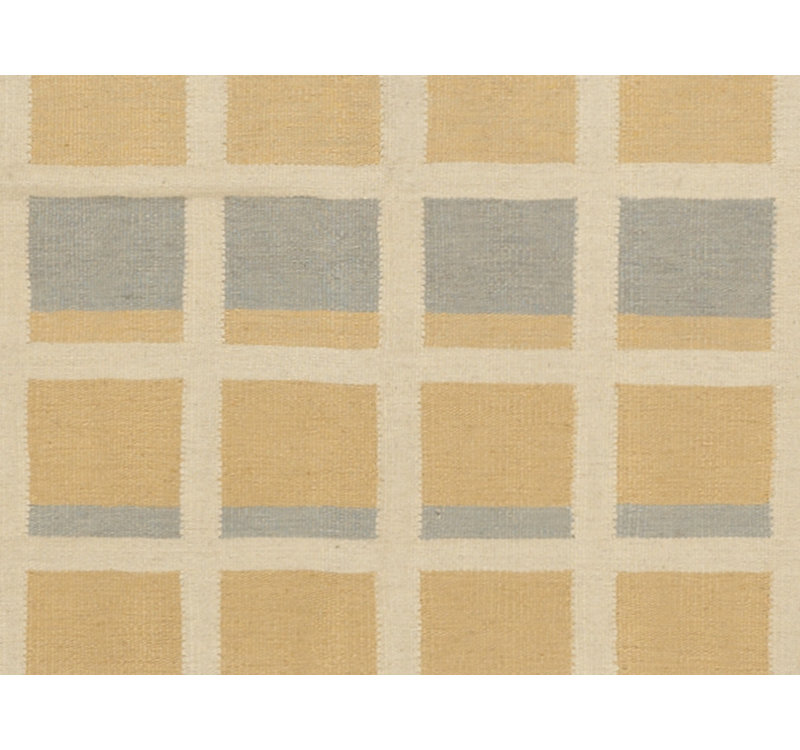 Plaid Area Rug in Beige