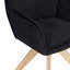 Fauteuil pivotant de 24 po de largeur avec pieds en bois naturel Rehaan-1457763605