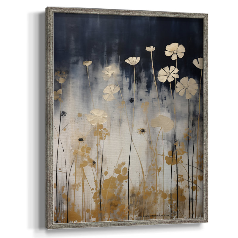Reproduction encadrée FLORAL Series CDX III - bois massif, H 21 po x l 17 po