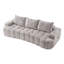 Canapé modulaire compressé très large de 100 po à l'avant courbé, canapé Boucle 3 places en forme de nuage avec mousse à haute résilience, facile à déplacer et à expédier, canapé surdimensionné moderne pour le salon-216426025