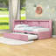 Lit simple en bois avec lit gigogne, USB et DEL-106847434