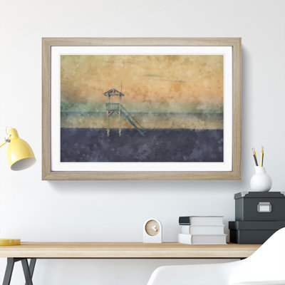 Beach Lifeguard Tower - Picture Frame Painting