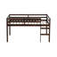 Base de lit mezzanine basse, plateforme de lit avec barrières de sécurité et échelle, lit en bois massif, aucun sommier requis, simple et double-1324786508-1324786511