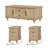 Scarlett 3 Piece Living Room Table Set - Including One Coffee Table & Two Rattan Side Tables, Oak