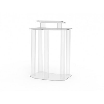 Acrylic Podium Wood Pulpit Large Lecterm for Church School Conference Plexiglass Events Hotel Party -  FixtureDisplays, 1803-4