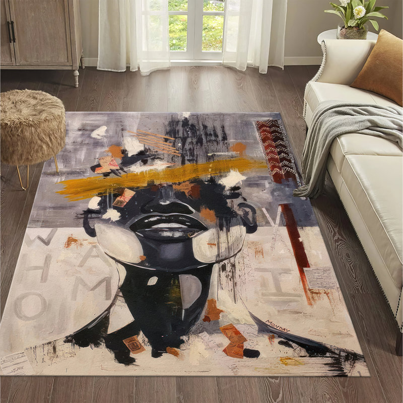 Elegant Soft Non-Woven Printed Rug with Intricate Floral Pattern in Subtle Earth Tones Perfect for Enhancing Your Living Room or Bedroom Decor