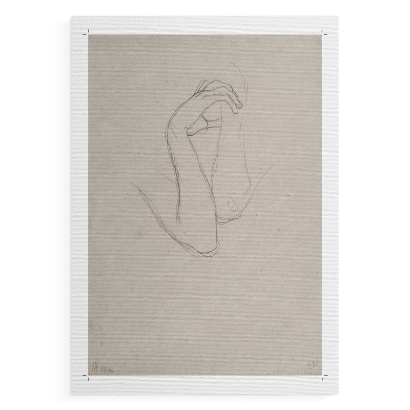 Croquis rétro LIX - impression sur toile seulement - non encadrée, H 36 po x l 24 po