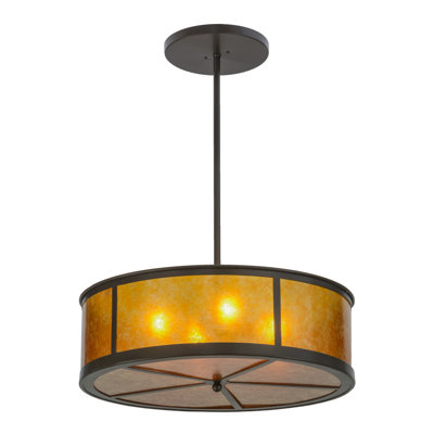 Lustre cylindrique unique et remarquable à 4 lumières Smythe