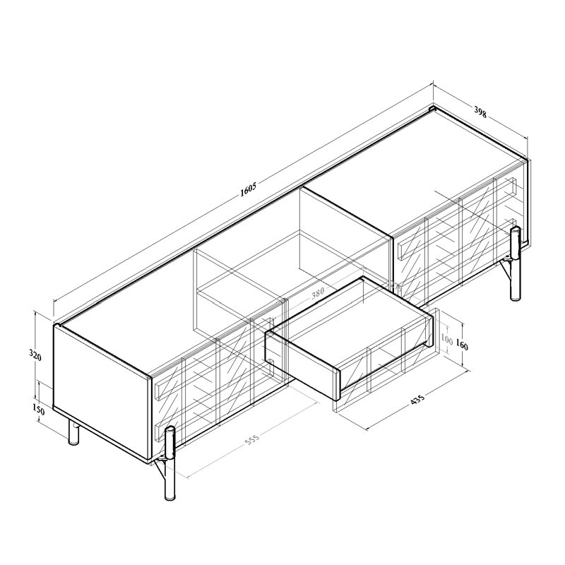 Copple TV Stand for TVs up to 28"