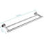 Élégant support mural pour barre à serviettes de 23,6 po - Acier inoxydable, pour la salle de bain, la chambre à coucher, la salle de lavage, l'option d'installation rapide de la cuisine, fixation simple-118732671