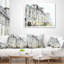 Coussin lombaire d’illustration de peinture à l’aquarelle cityscape