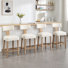 Upholstered 27.7'' Counter Stools With Curved Back And Solid Wood Frame