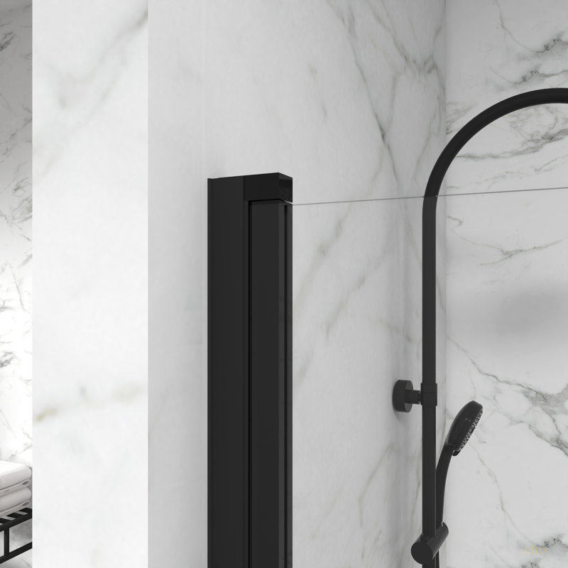 Porte de douche à panneau pivotant 180 ° Goodyo, noir