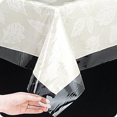 Darrin Clear Oblong Vinyl Table Protector - 60" X 90"