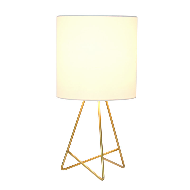 Lampe de table Jetse, Doré, Blanc, Oui