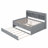 Wooden Captain Daybed Bed with Built-in Bookshelves-490314528-490314531